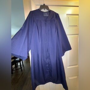 Unisex Blue Graduation Gown 5’3-5’5